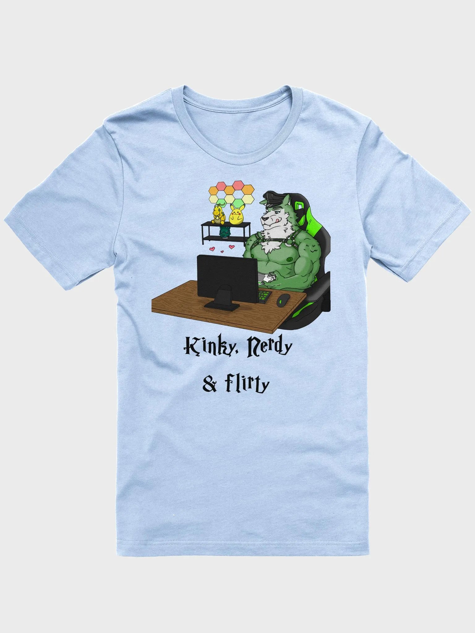 Kinky, Nerdy & Flirty T-Shirt (Light Colors) product image (1)