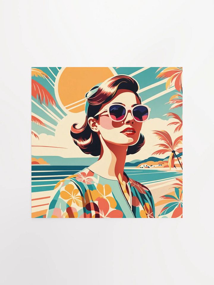 Woman and Palm Trees Poster product image (1)