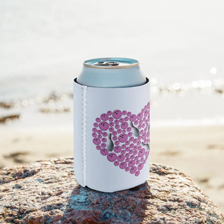 Heart Bowling Strike Can Cooler product image (9)