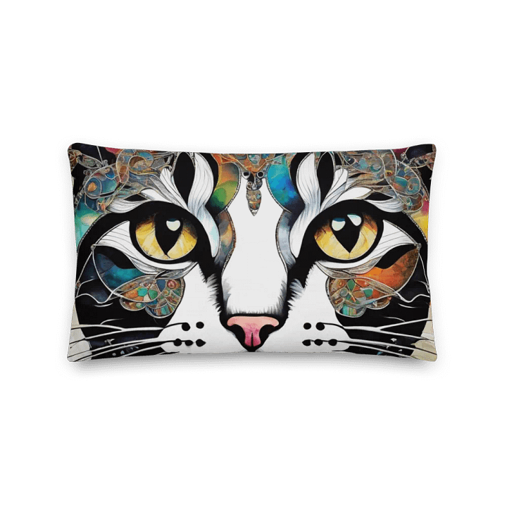 Vibrant Cat Mosaic Premium Pillow product image (2)