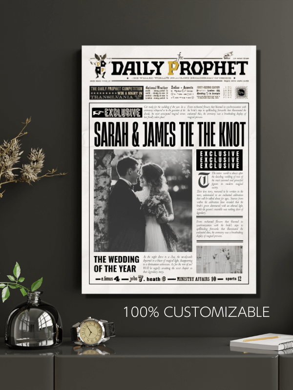 Magical Wedding Newspaper Daily Prophet Template I 100% Customizable product image (6)