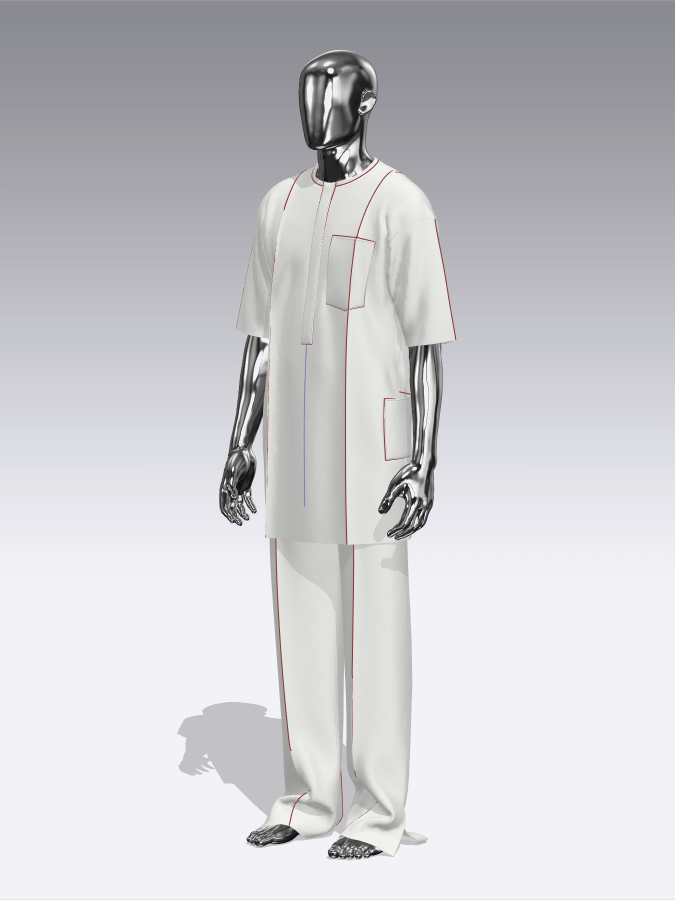 Plain Kaftan I Clo3d file (zprj) product image (1)