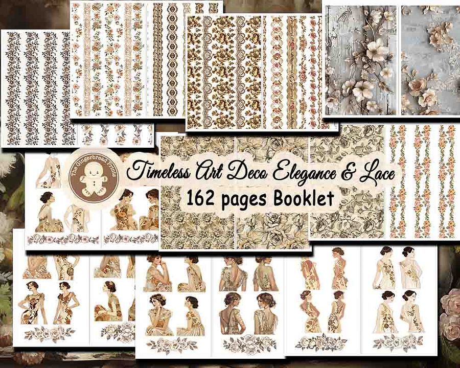 Timeless Art Deco Elegance Vintage Lace Booklet kit product image (1)
