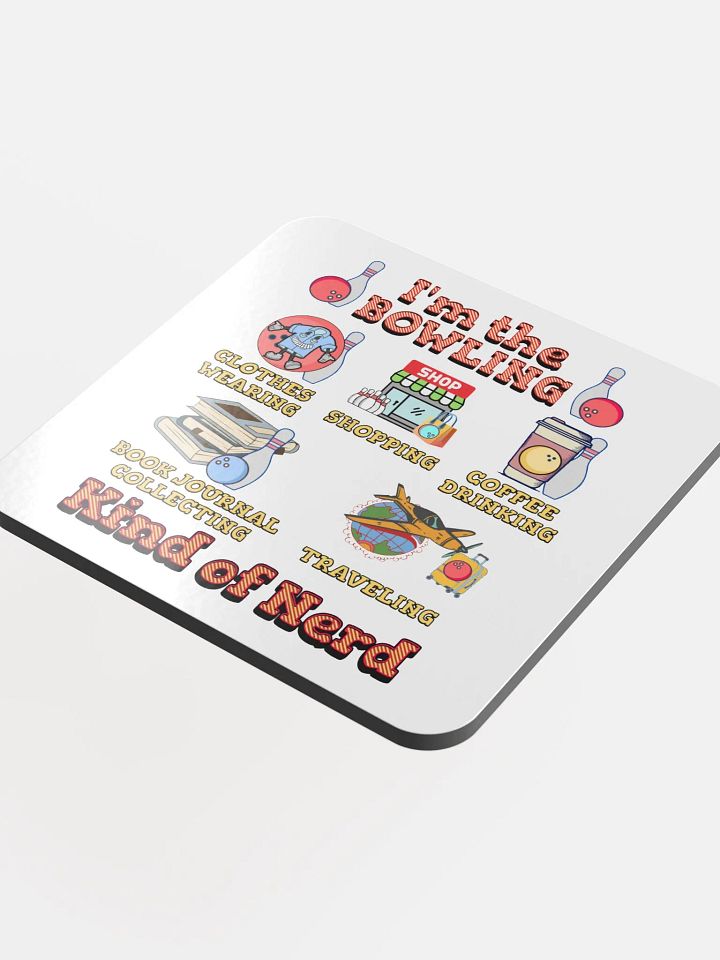 Im The Bowling Kind Of Nerd Cork Coaster Set product image (1)
