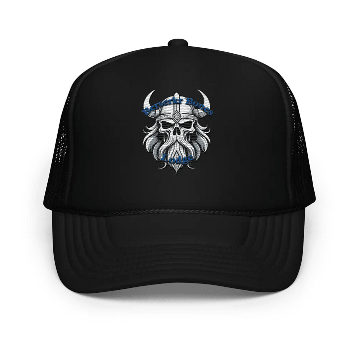 Embroidered 3D Puff Lodge Logo Foam Trucker Hat product image (1)