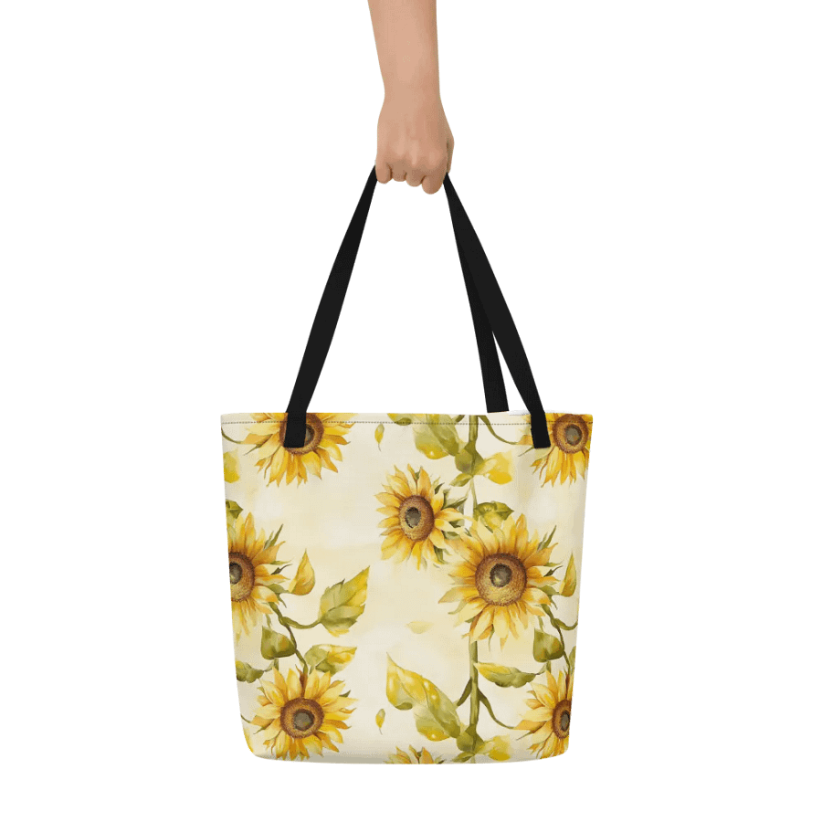 Sunflower Serenade Large Tote Bag product image (7)