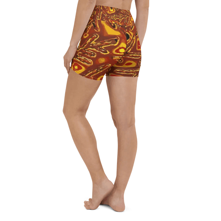 Japanese Fiery Abstract Yoga Shorts product image (1)