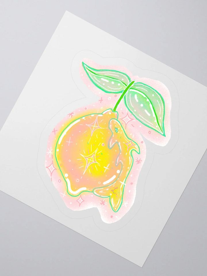 Whimsical Lemon Shark Kiss Cut Stickers product image (7)