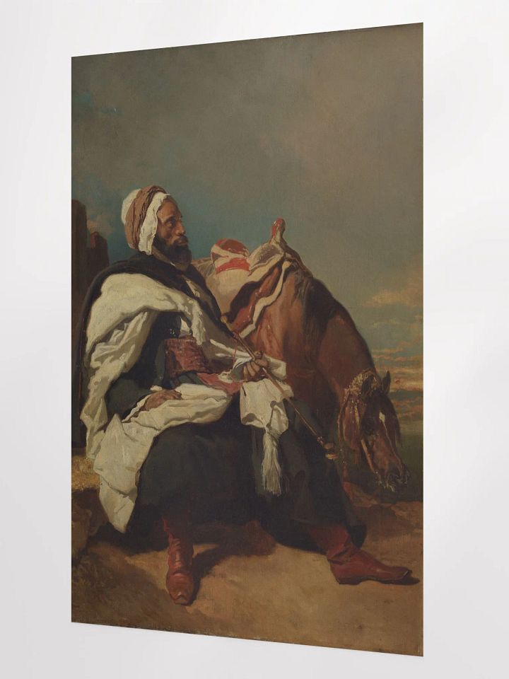 Digital copy Seated Arab Man with Horse By Alfred Dedreux French possibly ca. 1850–58/Enhanced Matte Paper Poster (in) by Allcolor product image (2)