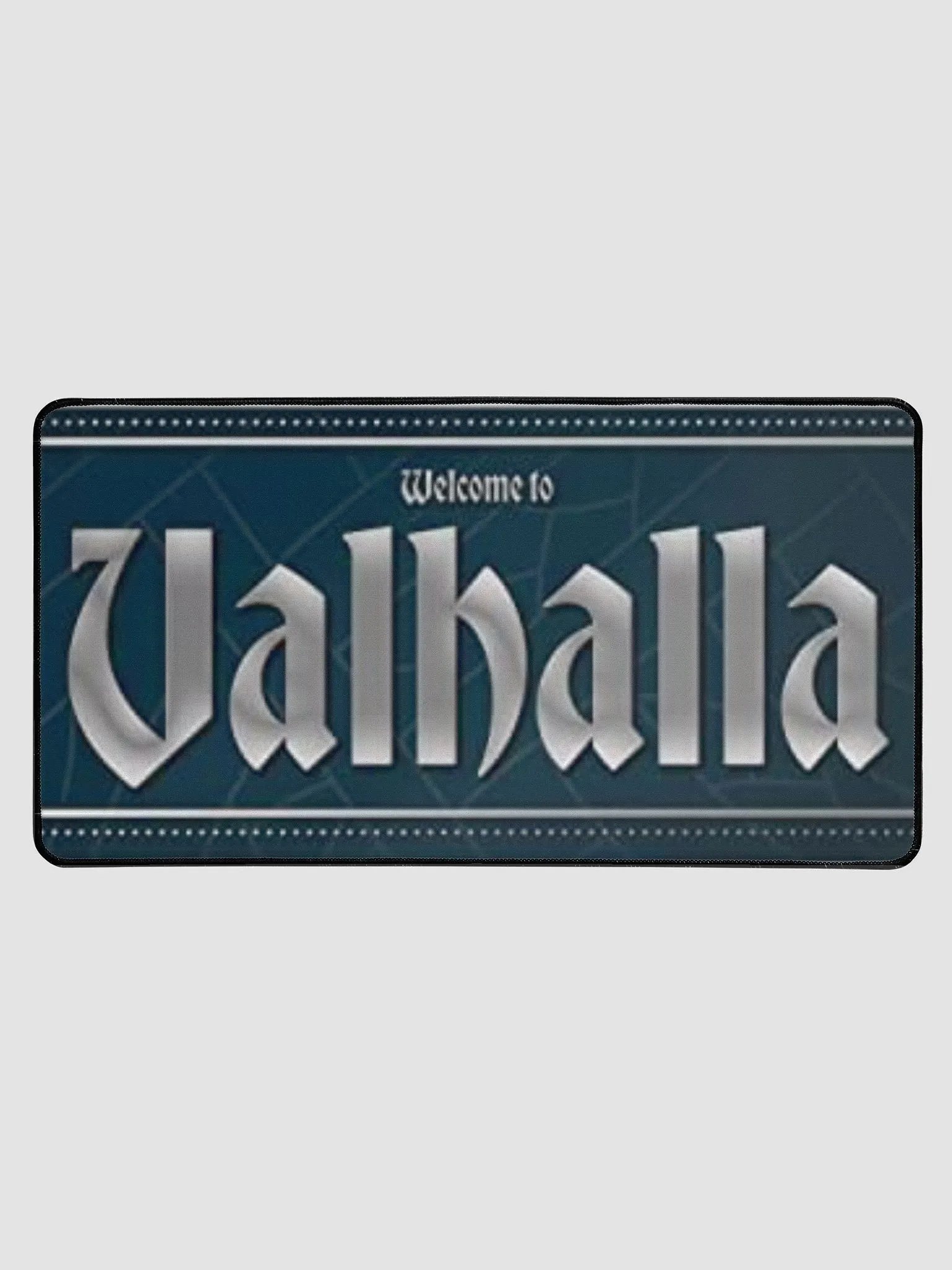 welcome to valhalla desk mat product image (1)