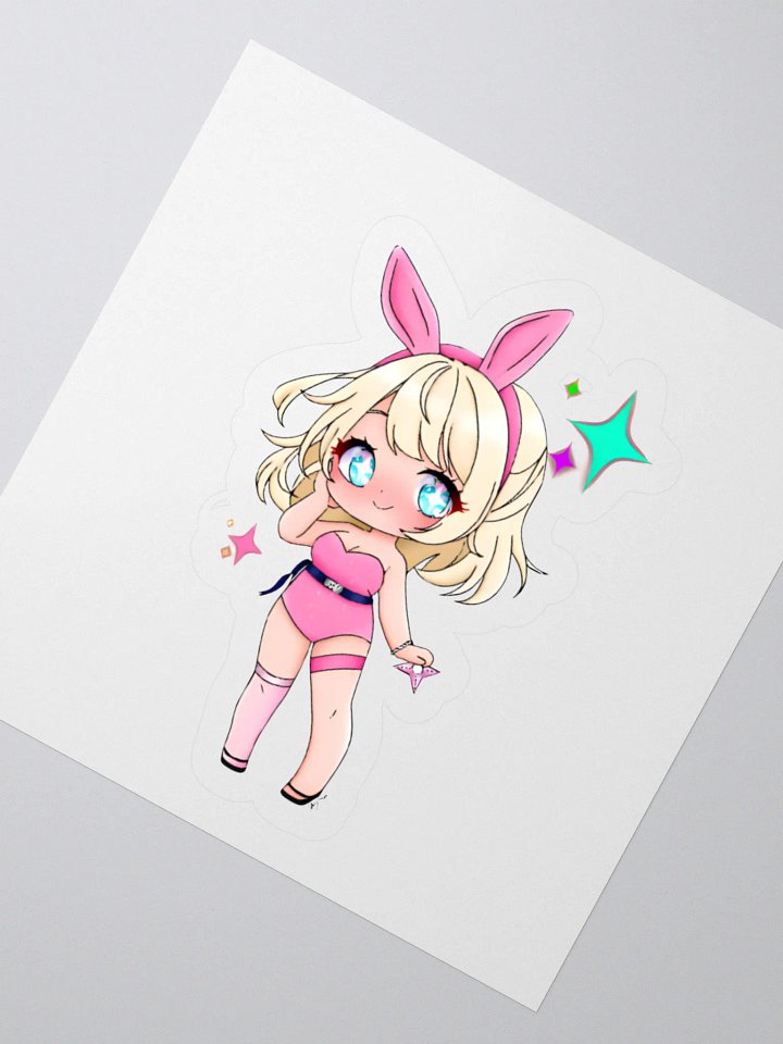 Whimsical Bunny Girl Kiss Cut Stickers product image (8)