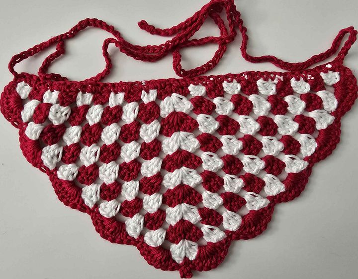 Red and White Granny Bandana product image (1)