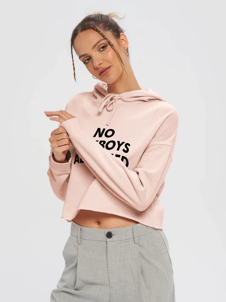 no soyboys allowed cropped hoodie - 80% cotton product image (2)