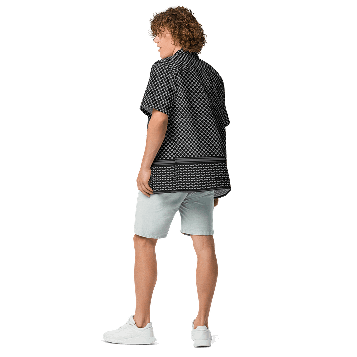 Kufiya Button Down Shirt Black & Grey product image (2)
