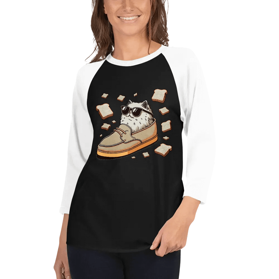Toast Cat #2 - Baseball Style Tee product image (3)
