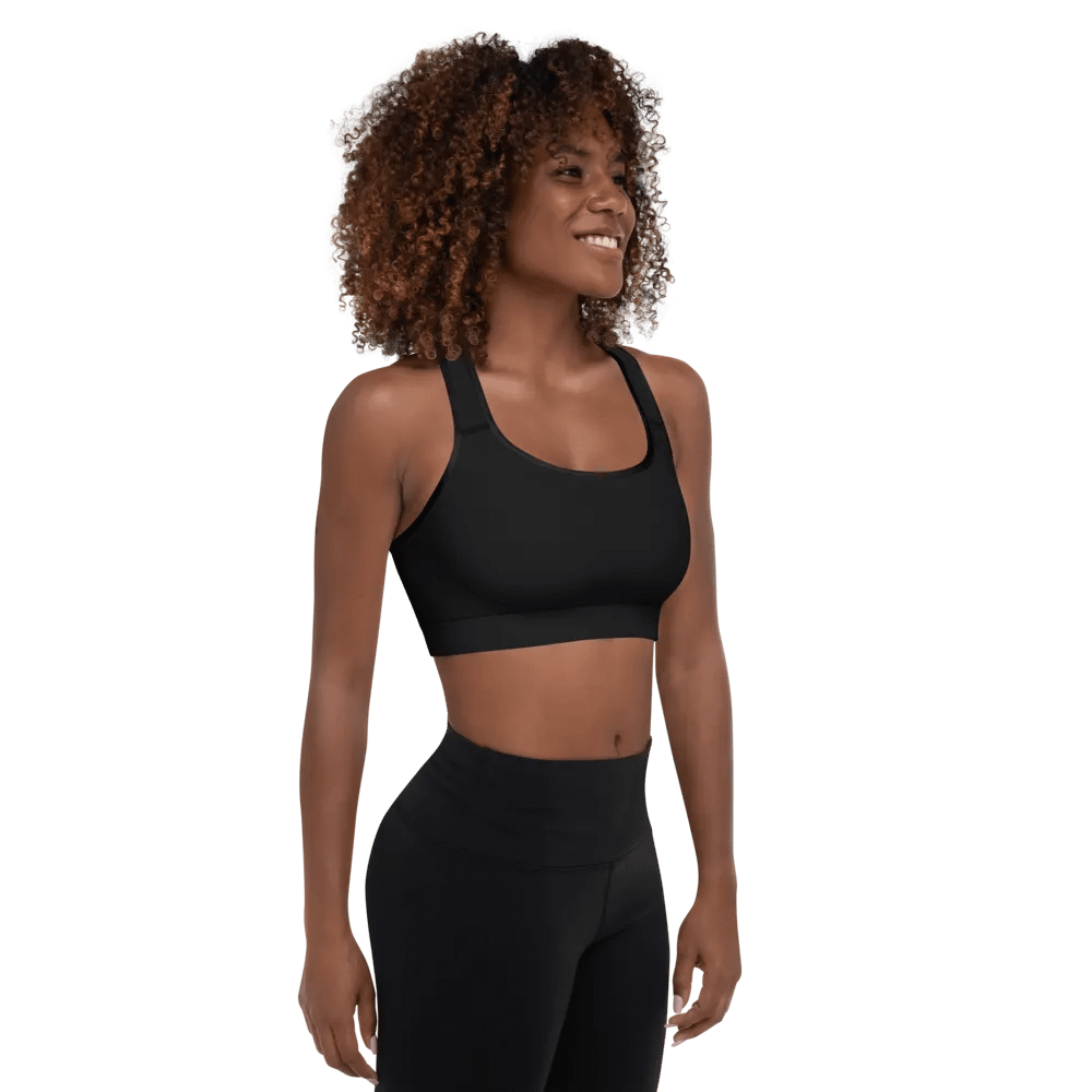 Pure Black Padded Sports Bra product image (4)