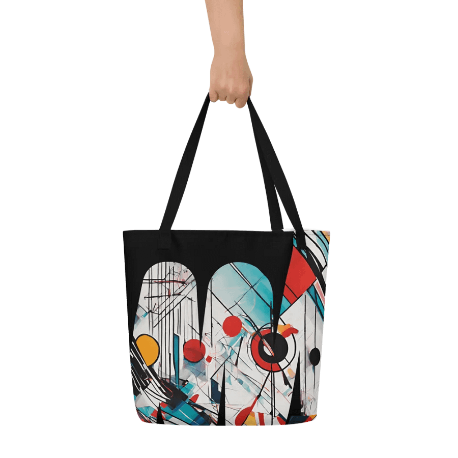 Big printed tote bag with Kadinsky inspired  design product image (6)