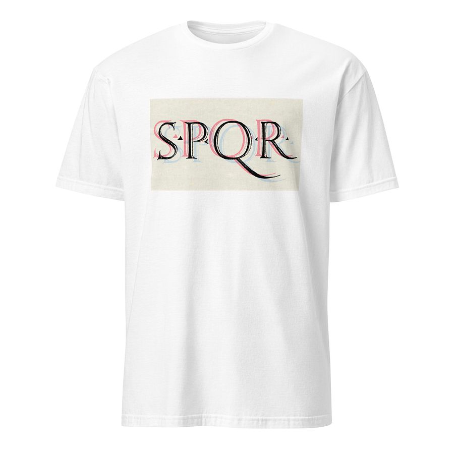 SPQR Roman Senatus Populus Que Romanus, White T-Shirt product image (5)
