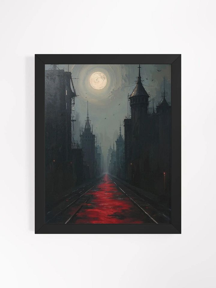 Moonlit Gothic Cityscape Framed Print product image (3)