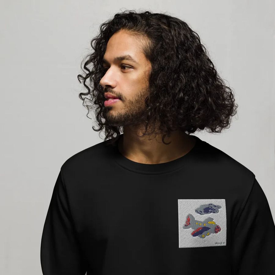 Kid Airplane (SOL'S Unisex Organic Sweatshirt) product image (8)