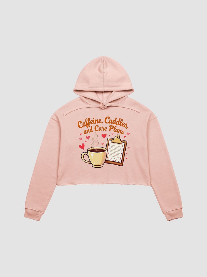 Caffeine & Care Plans Crop Hoodie product image (2)