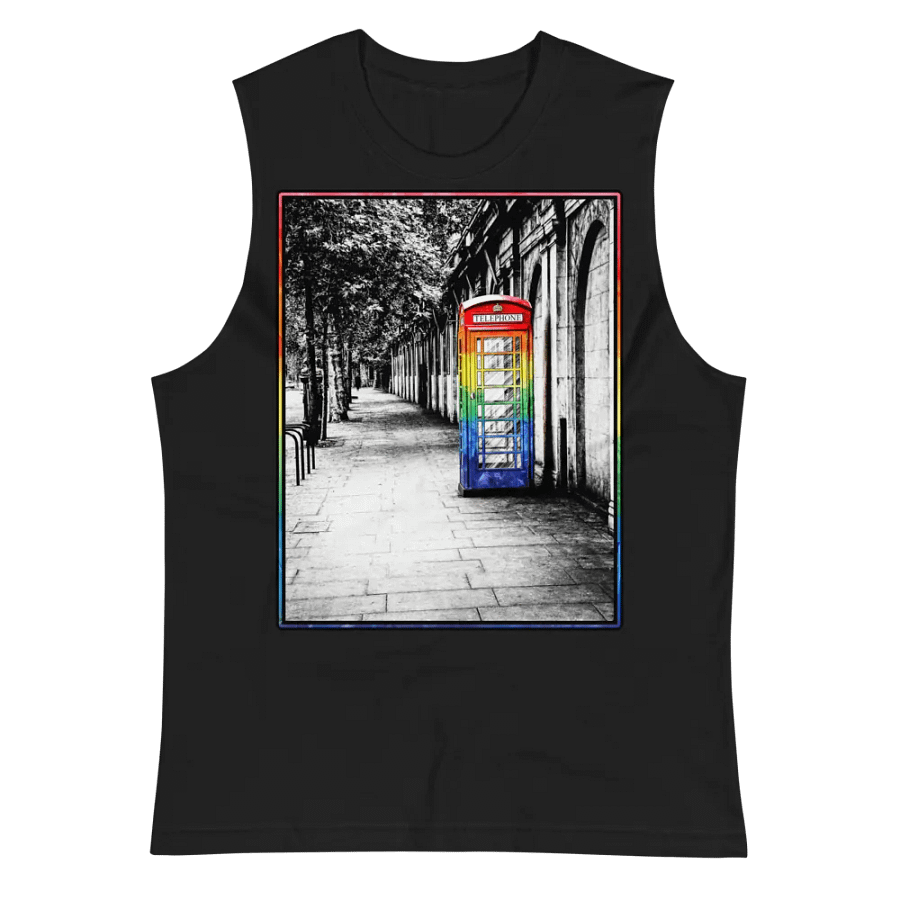 British Telephone Box - LGBTQ Pride Design Muscle Tank product image (4)