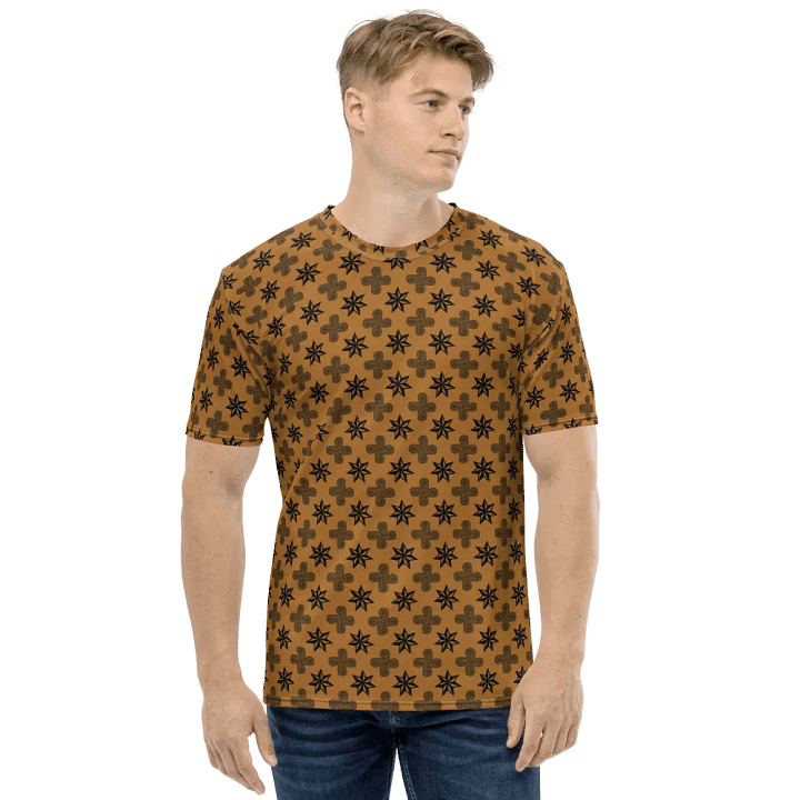 Dark Gold Shirt with Black designs product image (1)