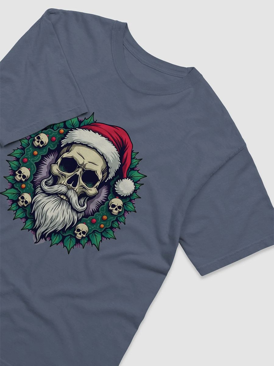 DARK SCARY BAD SANTA SKULL HOLLY XMAS T-SHIRT product image (25)