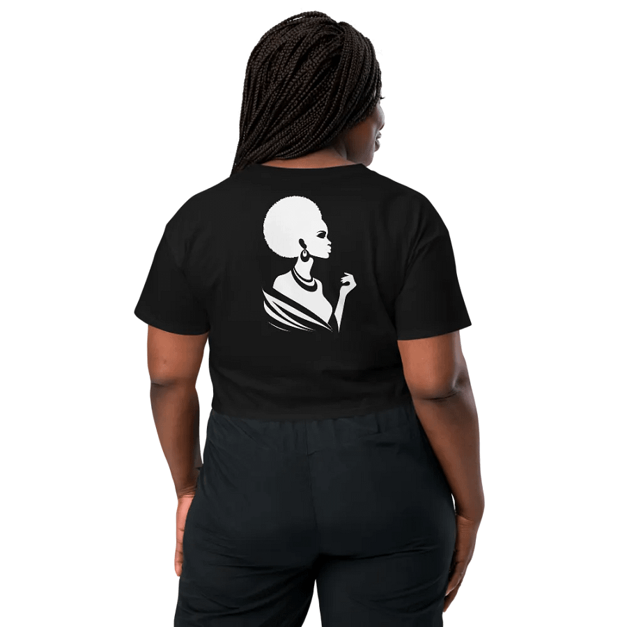 T3 Silhouette African Woman Crop Top product image (3)