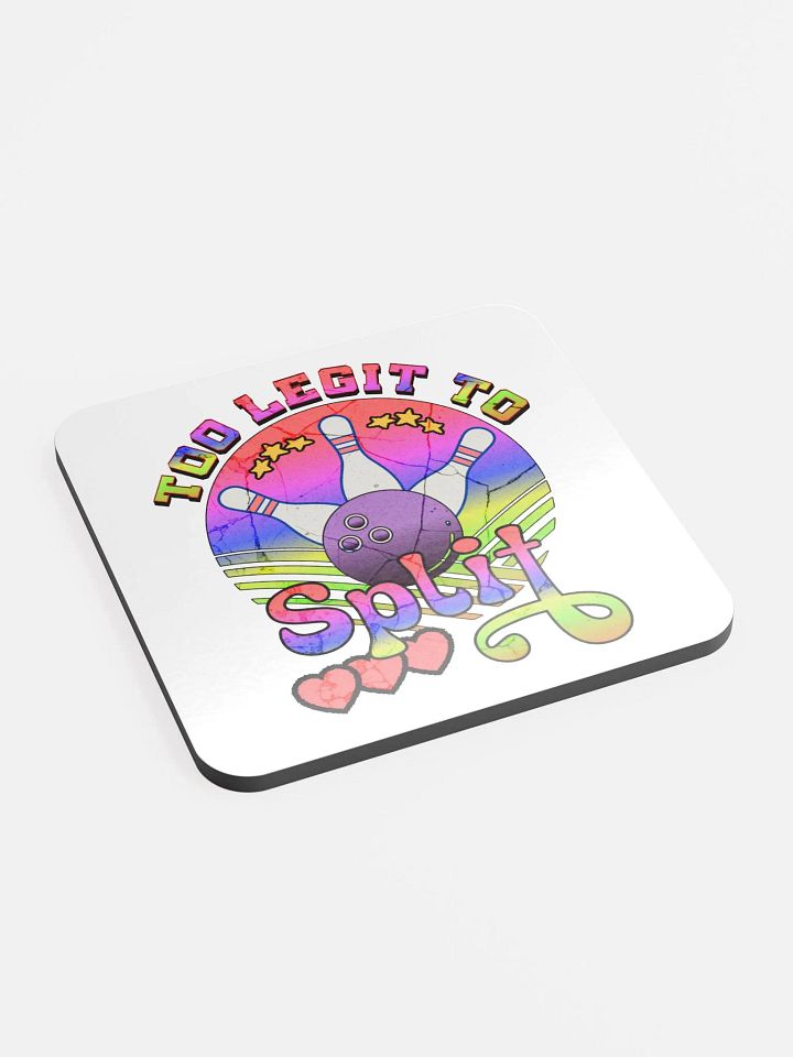 Too Legit To Split Bowling Retro Motion Cork Coaster product image (2)