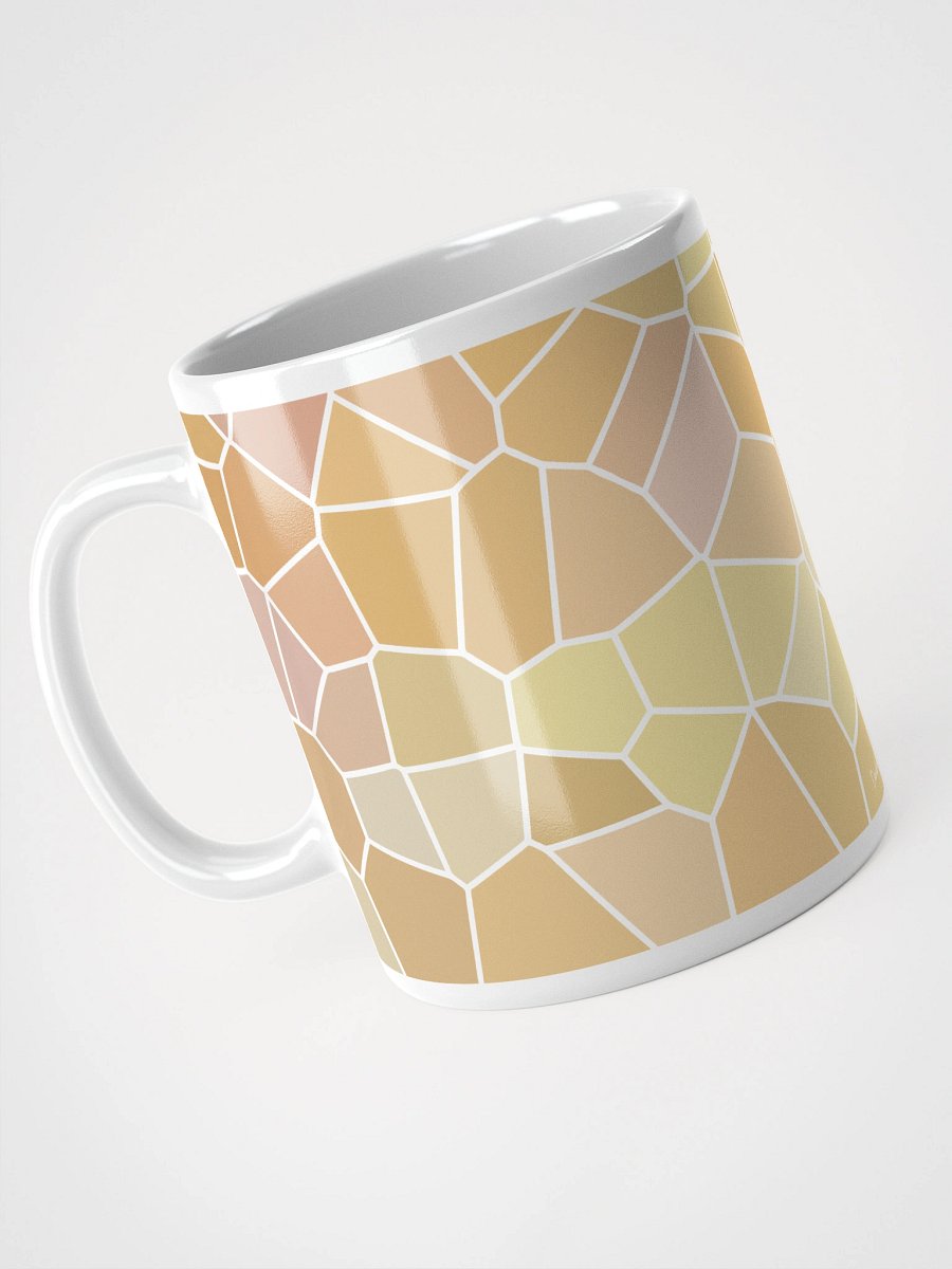 Mug Blanc Mozaïque Latte - Design Géométrique Rétro Chic - Cadeau Déco product image (3)