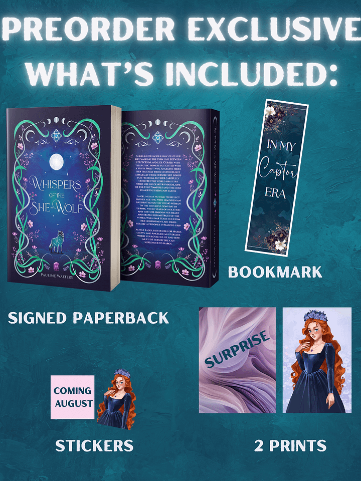PREORDER Whispers of the She-Wolf / signed paperback + a free swag pack product image (2)