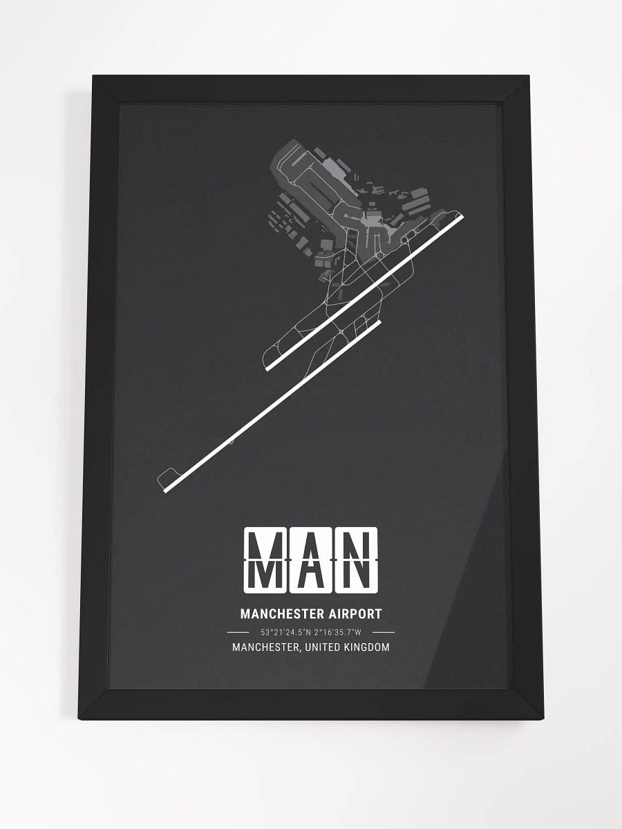 Framed Airport MAN Premium Map On Matt Paper product image (4)