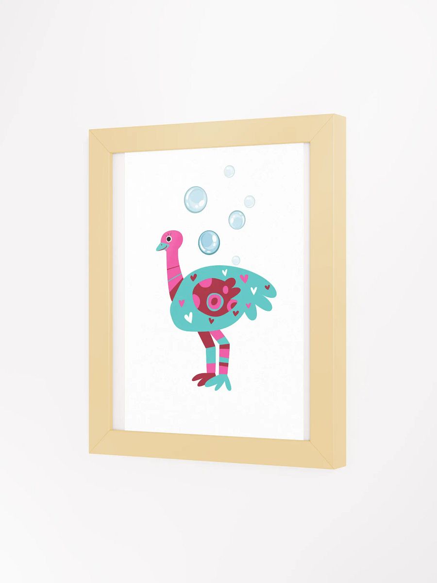 Whimsical Ostrich Framed Matte Poster product image (40)