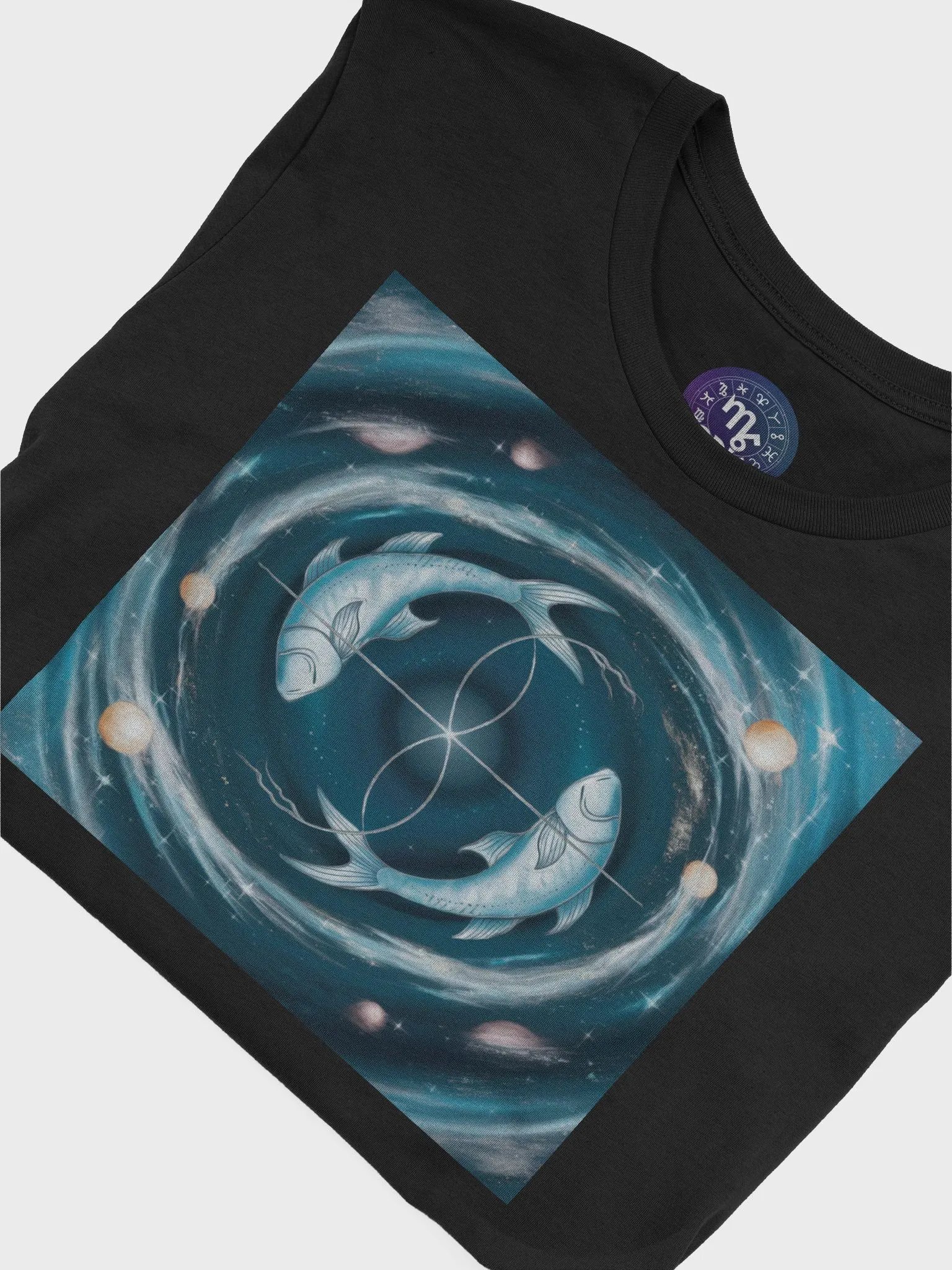 Unisex Pisces Zodiac T-Shirt - Cosmic Fish Design, Astrology Gift product image (7)