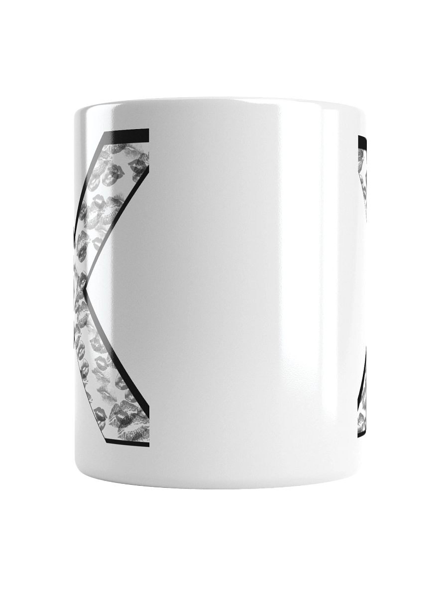 White X Black Lipstick Kisses | Glossy White Mug product image (15)