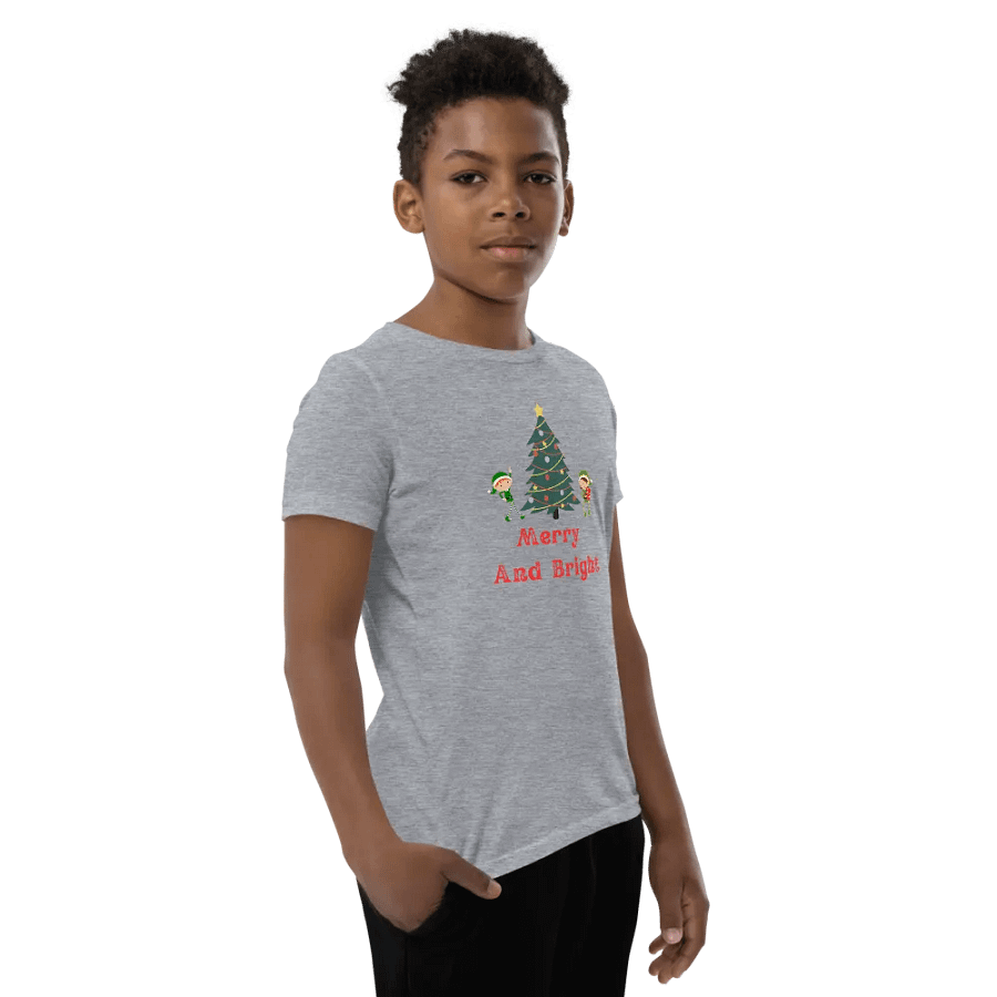 Merry And Bright Elf Youth T-Shirt product image (122)