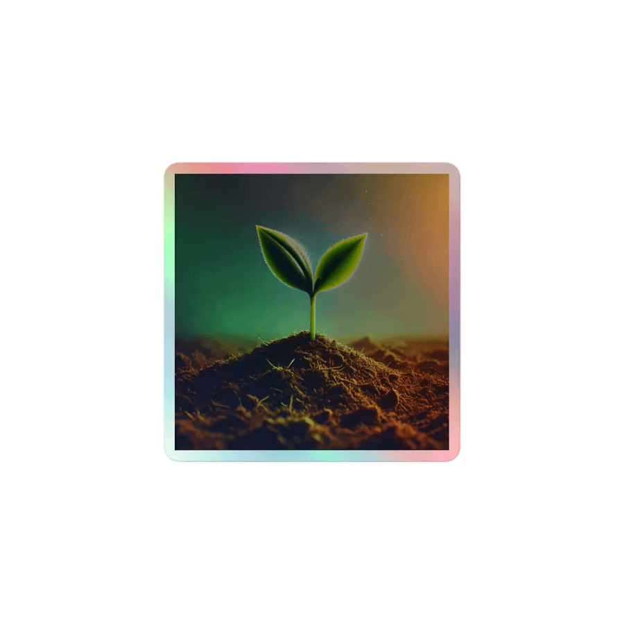 Growth Through Renewal Holographic Sticker 🌱✨ product image (1)