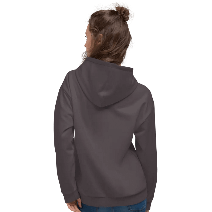Plain Dark Brown True Summer Unisex Recycled Polyester Heavyweight Premium Hoodie by Treasure Pie product image (10)