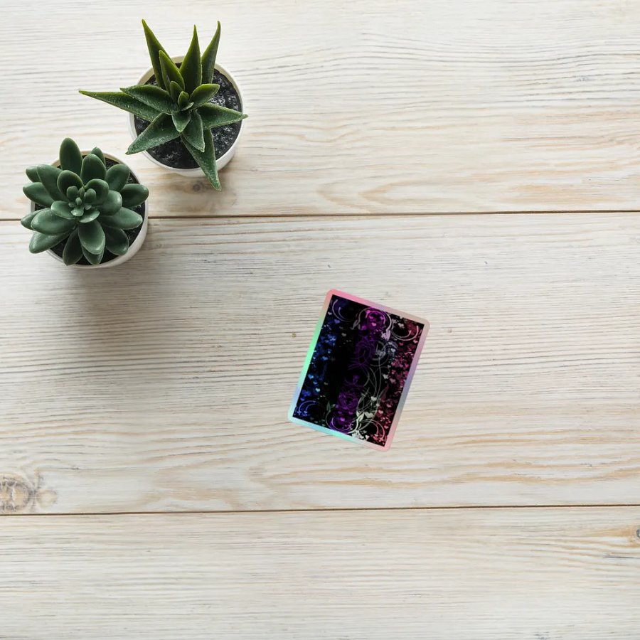 Genderfluid Pride Flag Sticker (Flourish Variation) product image (10)