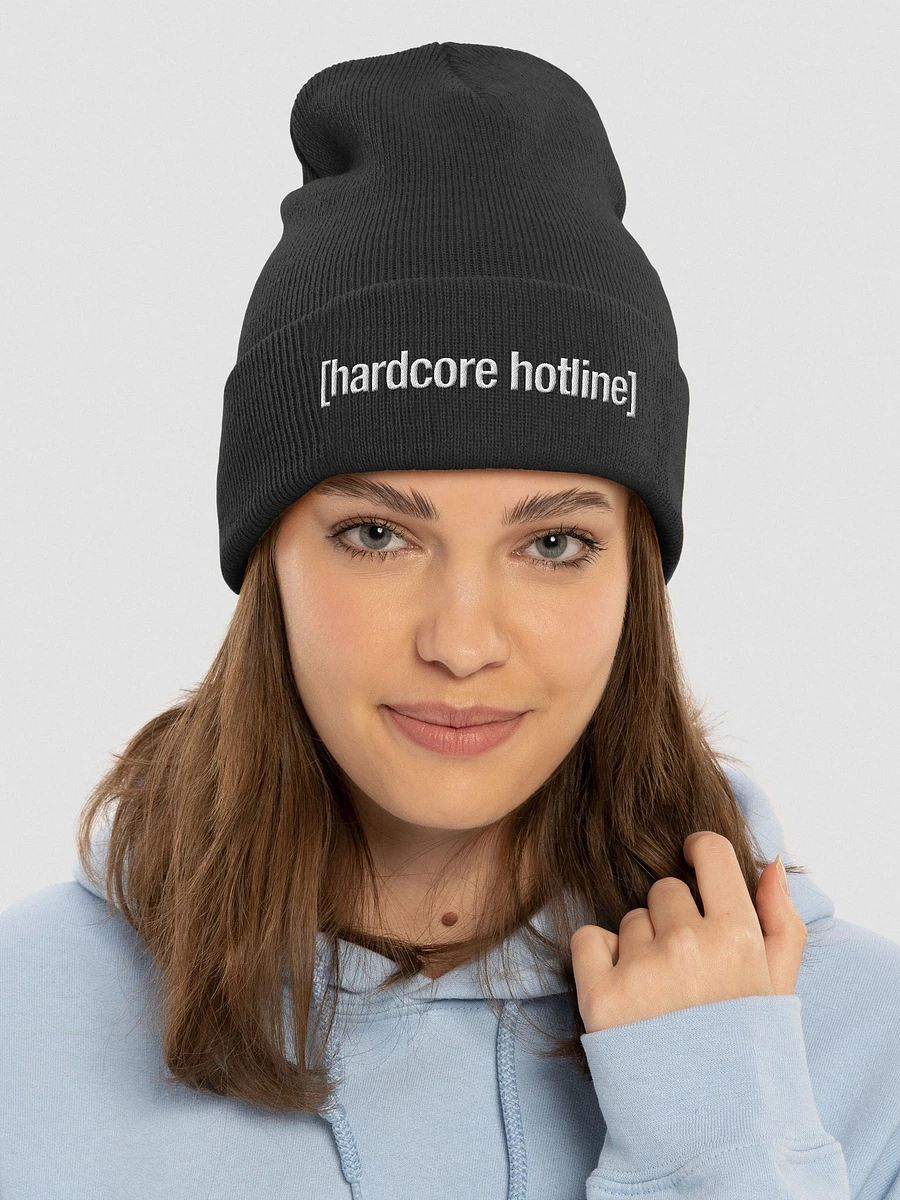 [hardcore hotline] logo beanie product image (3)