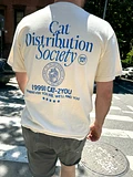 Cat Distribution Society Tee (Blue Text) product image (1)