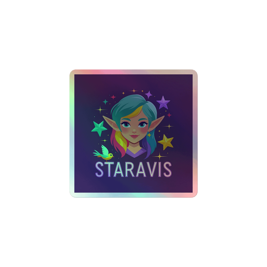 Happy Star Holographic Sticker Sheet product image (1)
