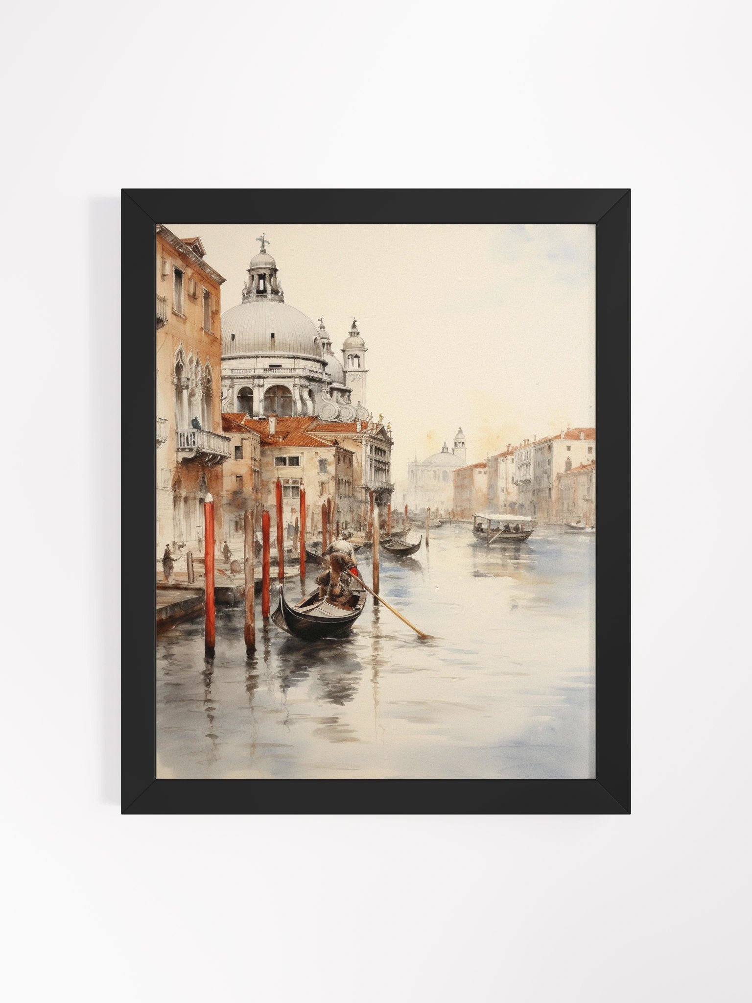 Venetian Morning Framed Art Print | Venice Italy Watercolor product image (6)
