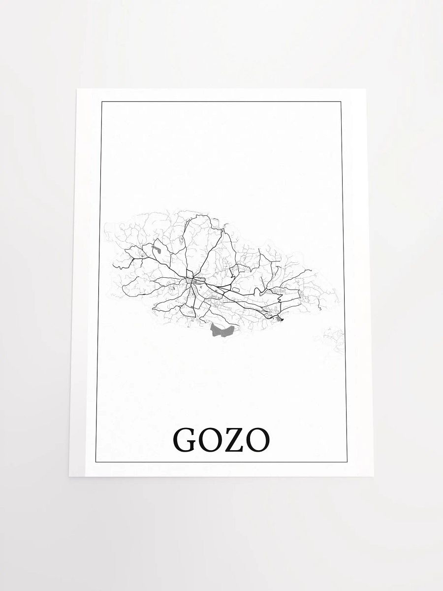 Gozo, Malta, city map print product image (19)