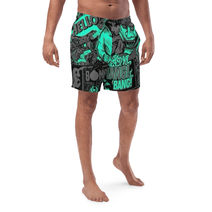 Comic Chaos Men's Swim Trunks product image (1)