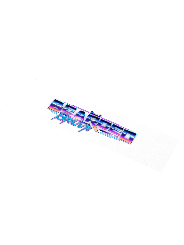 Beardedbruva Neon Retro-Futuristic Kiss Cut Stickers product image (1)