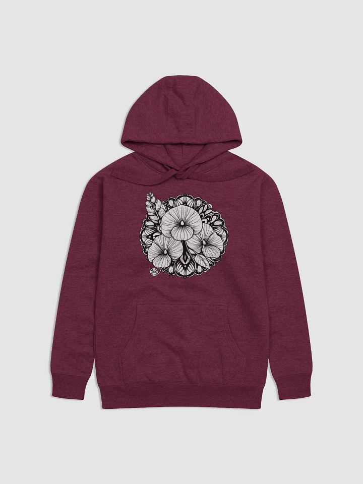 Cotton Heritage Unisex Premium Hoodie | AI-Designed Flower Mandala Motif product image (2)