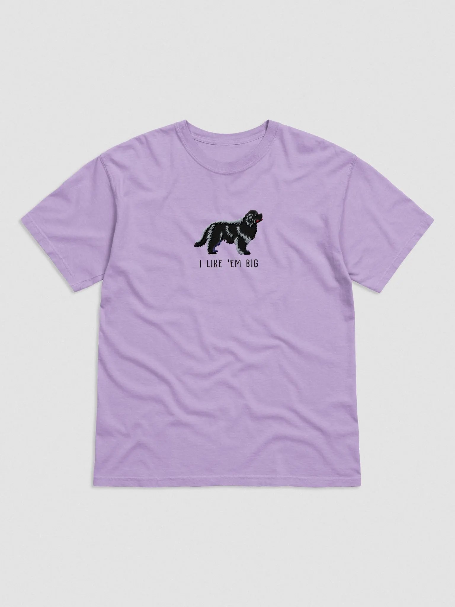 I Like 'Em Big T-Shirt(Embroidered) of a Newfoundland(Black) product image (4)