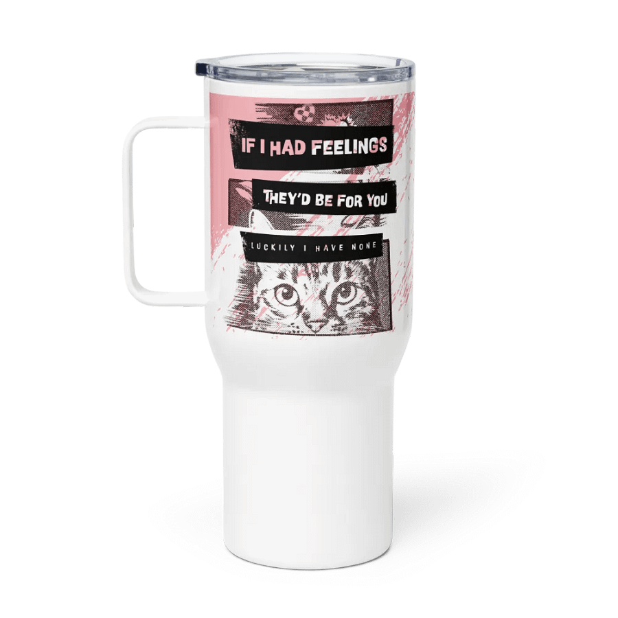 Vintage Cat Gaze - travel Mug with a Handle product image (5)